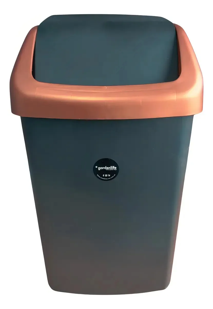 Cesto Basculante Preto E Dourado 25l