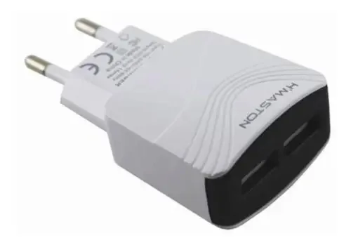 Carregador Usb 2 Entradas Para Celular Fone Tablet Caixa Som