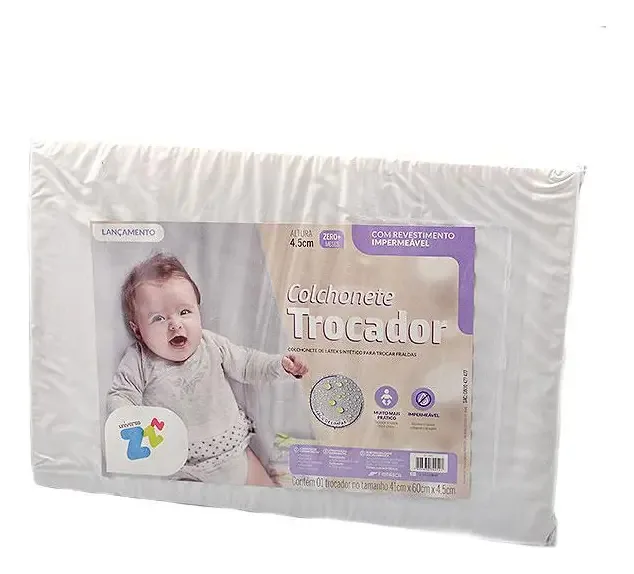 Colchonete Trocador Baby Impermeável Reto Conforto Para Bebê