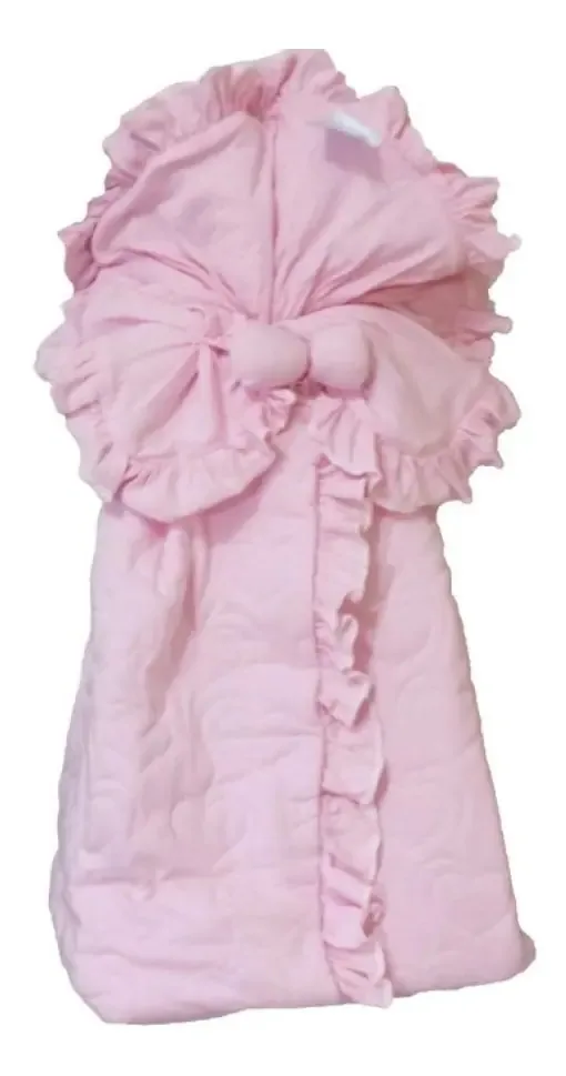 Bebê - Menina Porta Fraldas Saco Enxoval Rosa + Liso