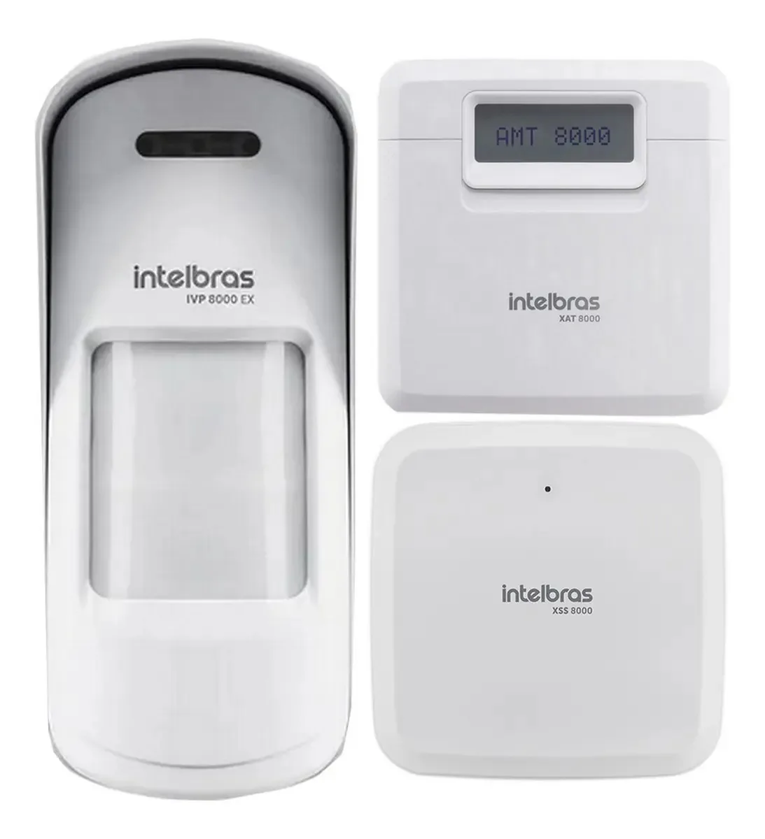 Acessorios P/ Alarme Amt 8000 Infra Externo, Sirene, Teclado Cor Branco