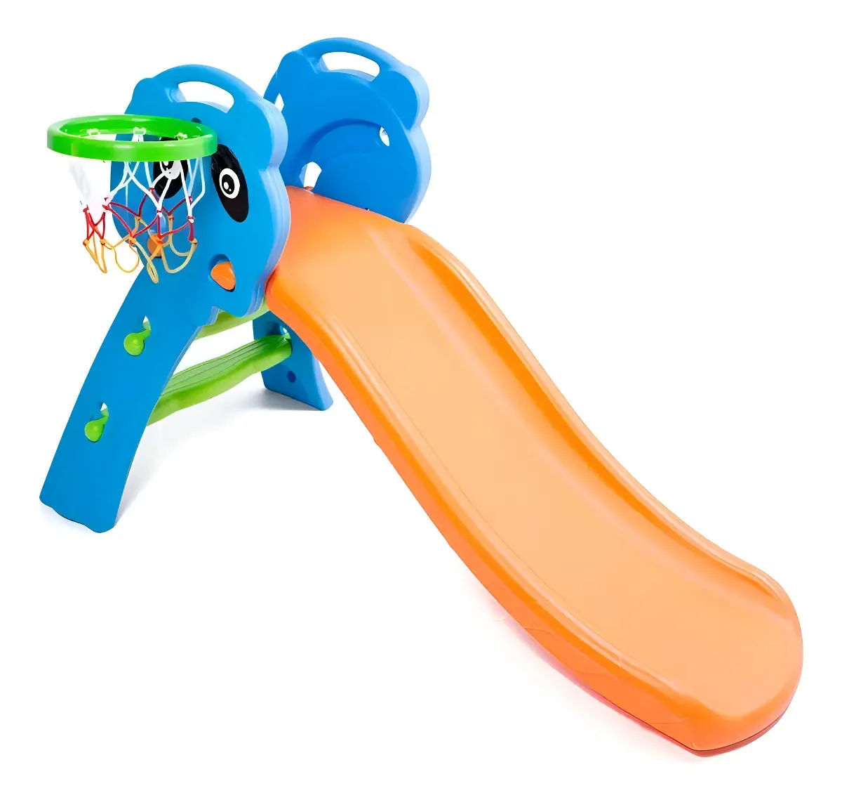 Escorregador Infantil de Plástico Bambino para Crianças de 2 Anos Azul e Laranja