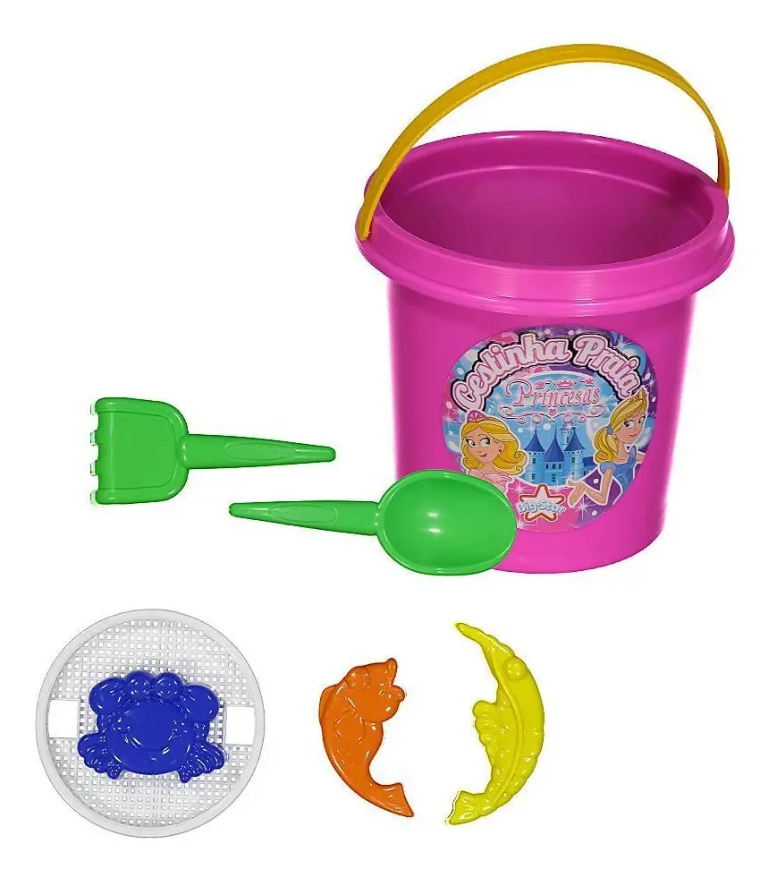 Brinquedo Infantil Cestinha De Praia Das Princesas Big Star