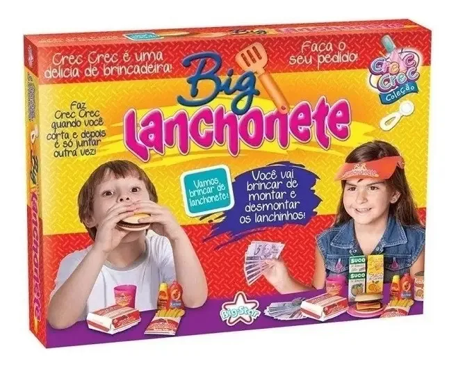 Kit Lanchonete Big Star, Brinquedo Crec-Crec para Cozinha Infantil