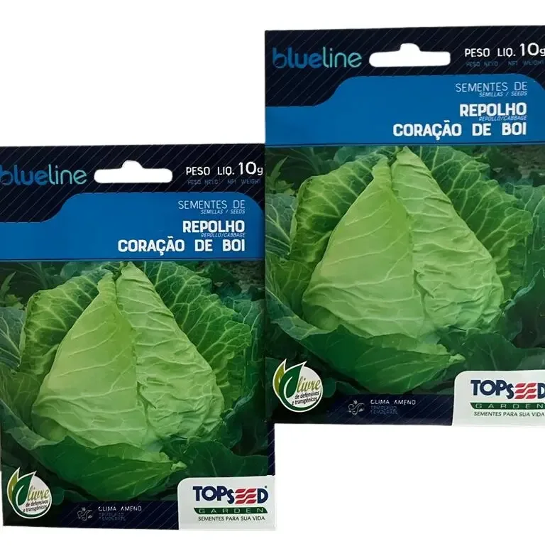 Sementes Hortaliça Repolho Coração de Boi Topseed Garden 10g