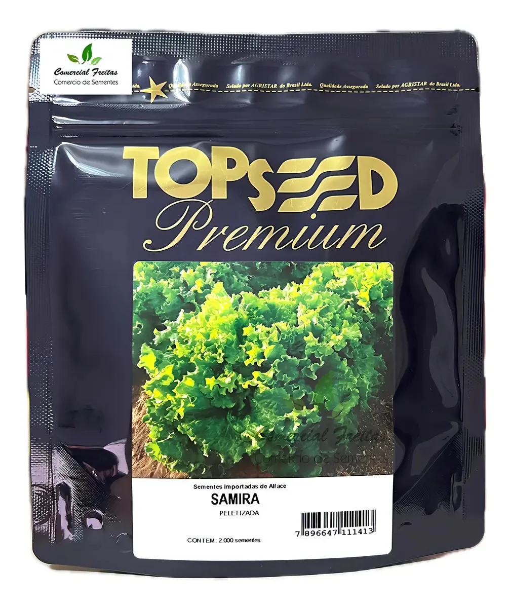 Semente de Alface Crespa Samira Peletizada Topseed Premium - 2.000 Sementes