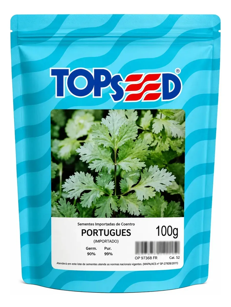 Semente De Coentro Português Topseed Garden Sementes 100 Gramas