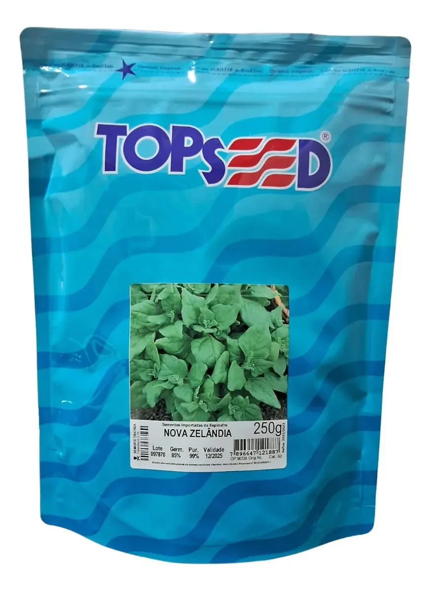 Semente Espinafre Nova Zelândia Topseed 250g Vigorosa