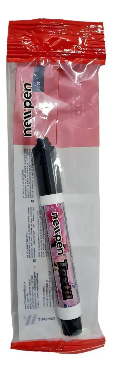 Caneta Tecido Marcador Textil Grande - Preto Onix- Newpen