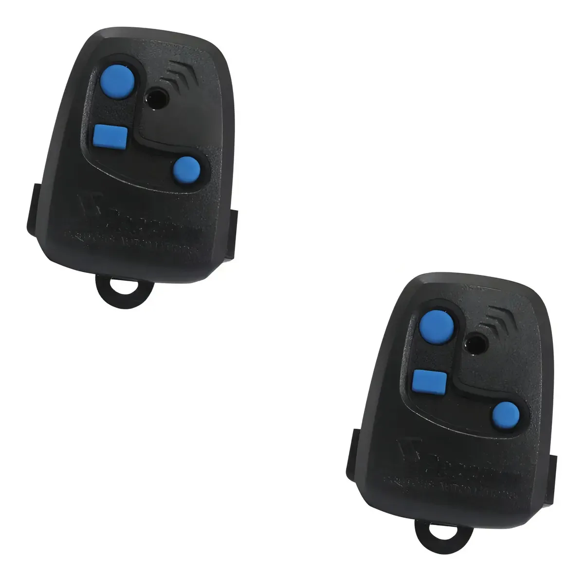 Kit 2 Controles Remotos Nice Peccinin Preto TX 3C Para Portão 3 Botões
