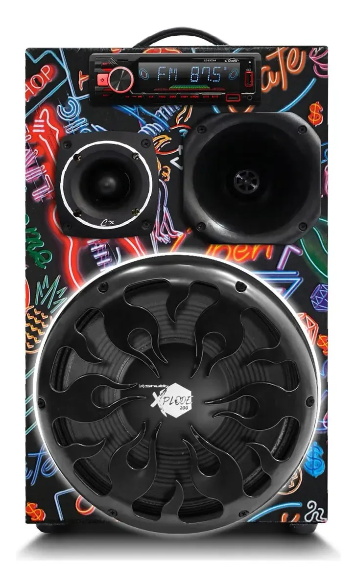 Caixa Trio Bob 930w Bluetooth Bivolt 110v 220v Amplificada