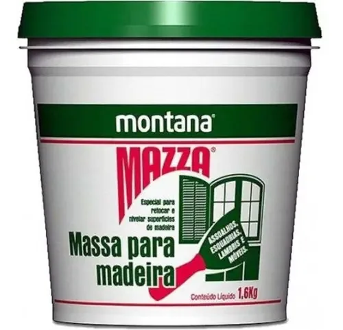 Massa Para Madeira Mazza Cerejeira 1,6kg Montana