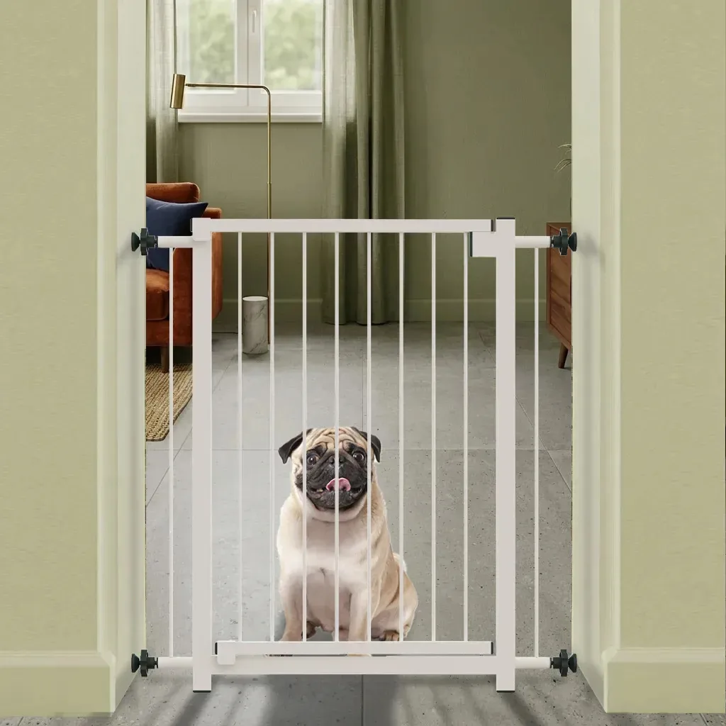 Portão Multiforma MF0703 Branco Aço Ajustável 77cm Instalação Pressão