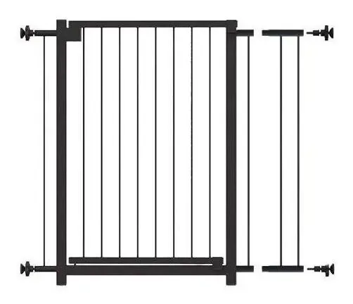 Portão Multigrade-divisor Ambiente 70cm A 80cm- Preto Nf0812