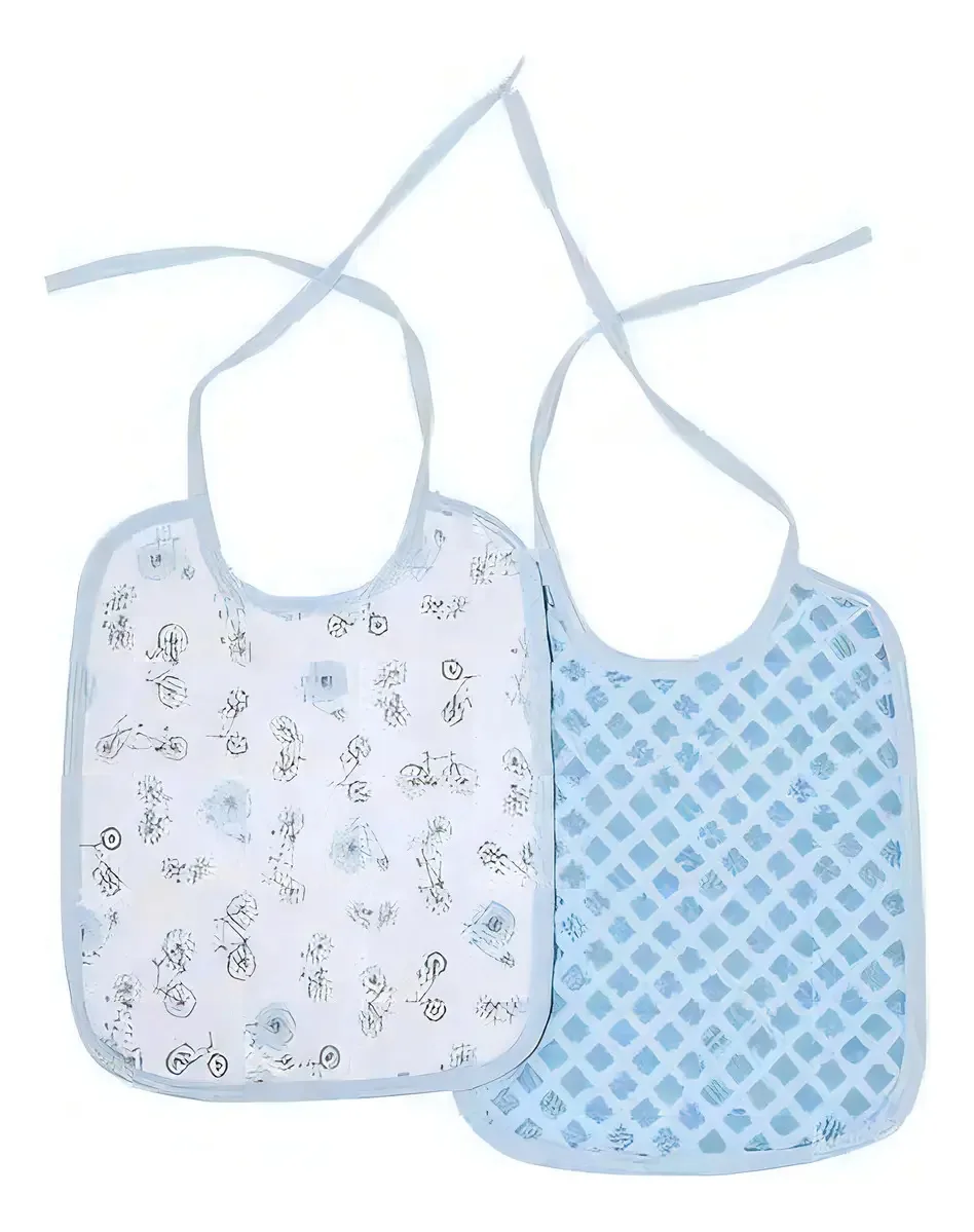 Kit 2 Babadores Para Bebê Criança - Estampados Azul