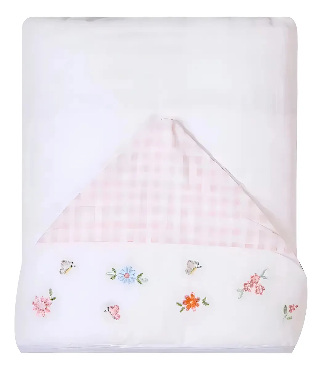 Toalha Com Capuz Bordados Papi Atoalhada Cor Floralzinho