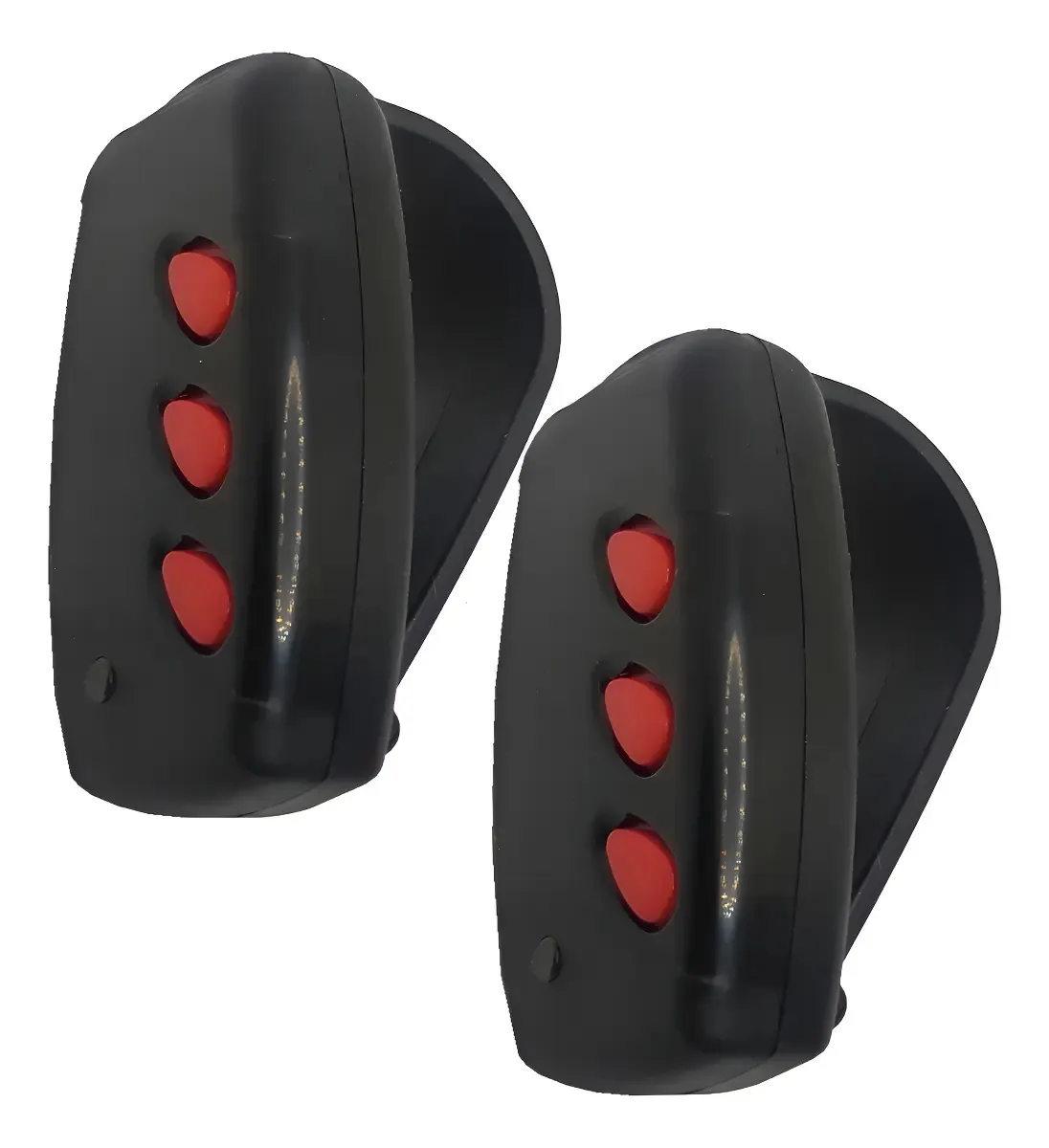 2 Controles Remotos 3 Teclas Com Clip Para Portão E Alarme Cor Preto