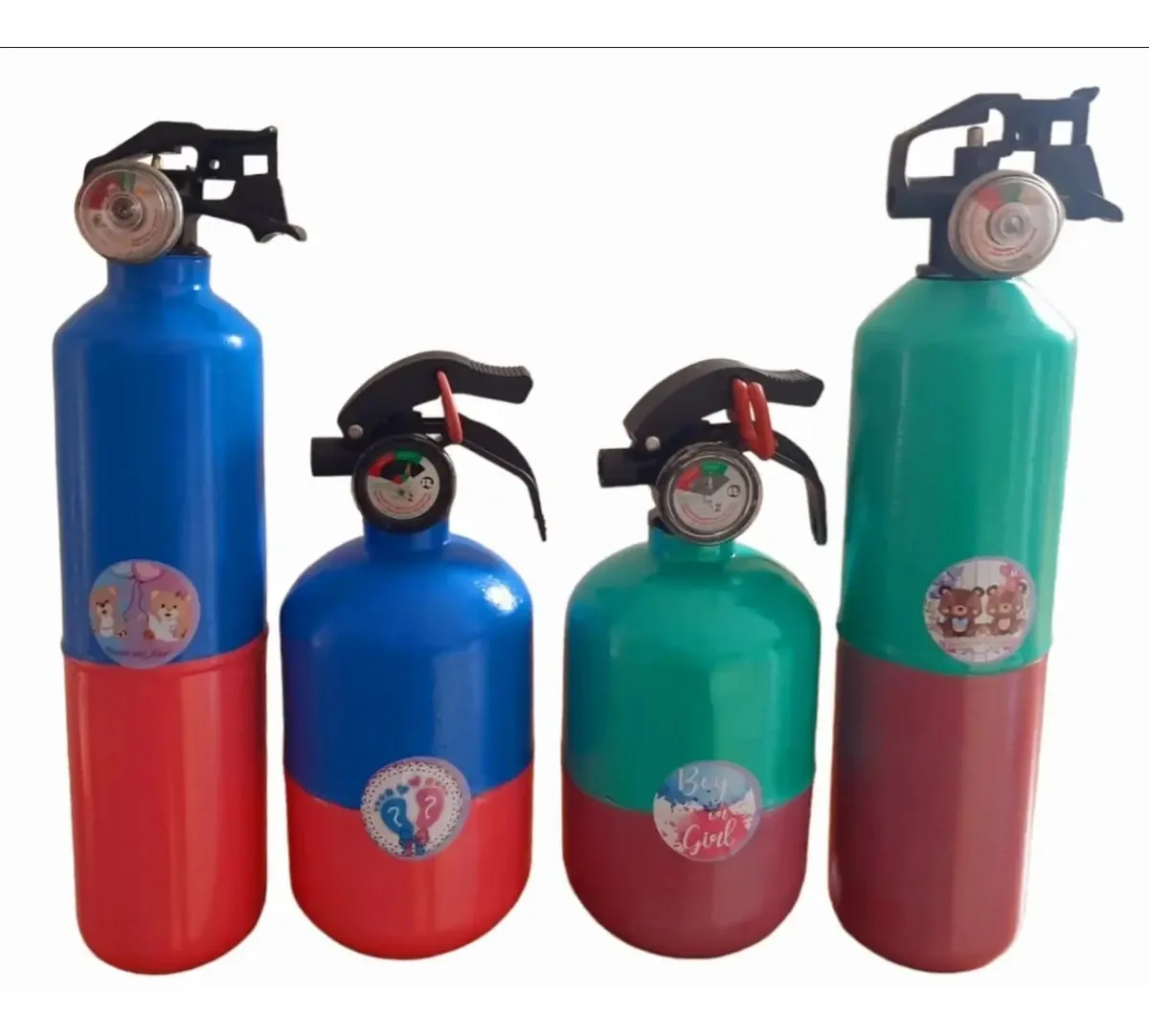 Extintor Pó Colorido Chá Revelação 1kg - A Cor Cor Azul