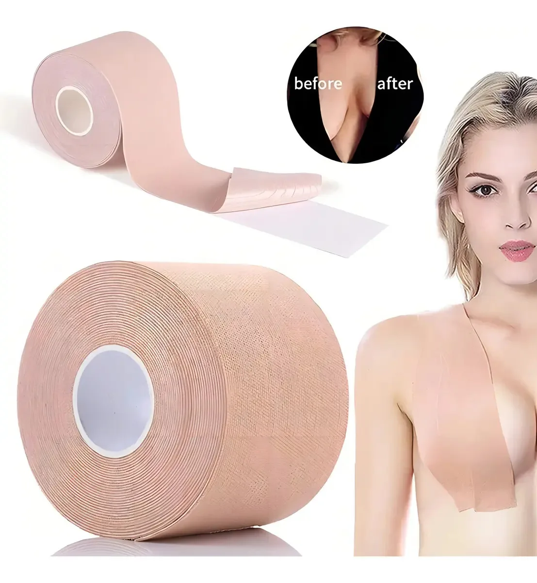 Fita Adesiva Bege Your Levanta Seios Multifunções 5cm x 7,5cm