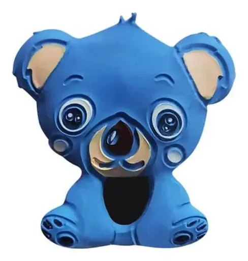 Boneco Mordedor Ursinho Achatado Várias Cores