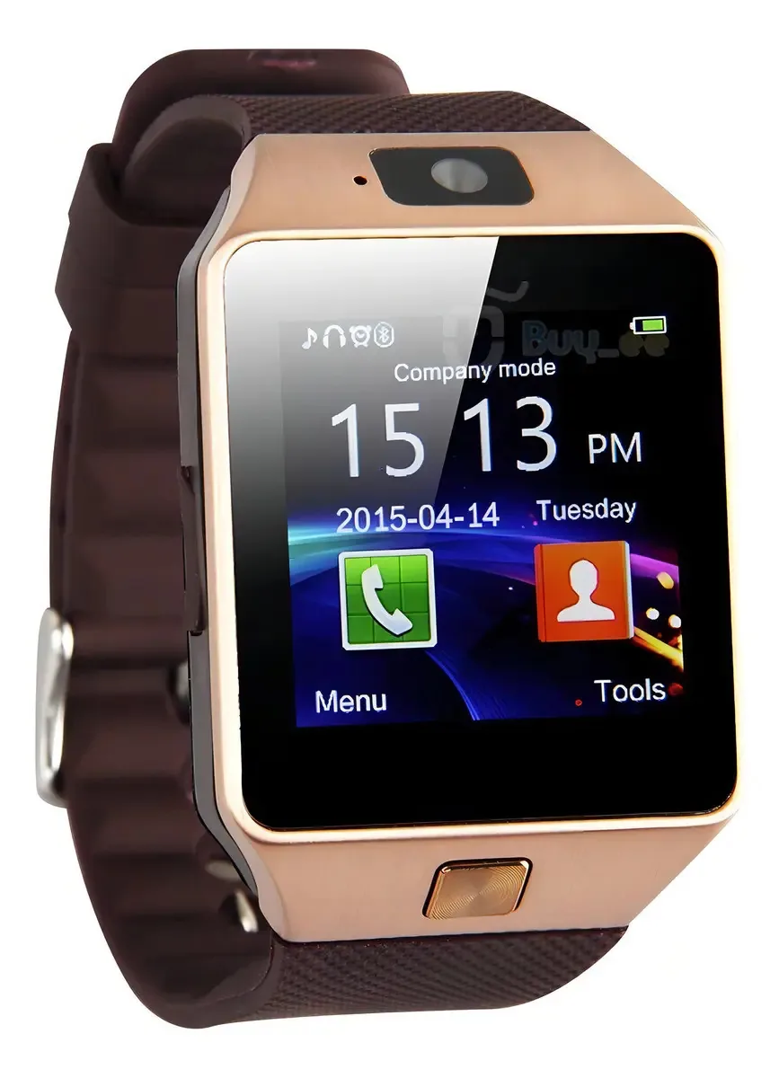 Relógio Bluetooth Smartwatch Pedômetro Chip Android Dourado