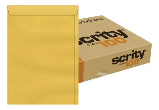 Envelope kraft Scrity Grande amarelo