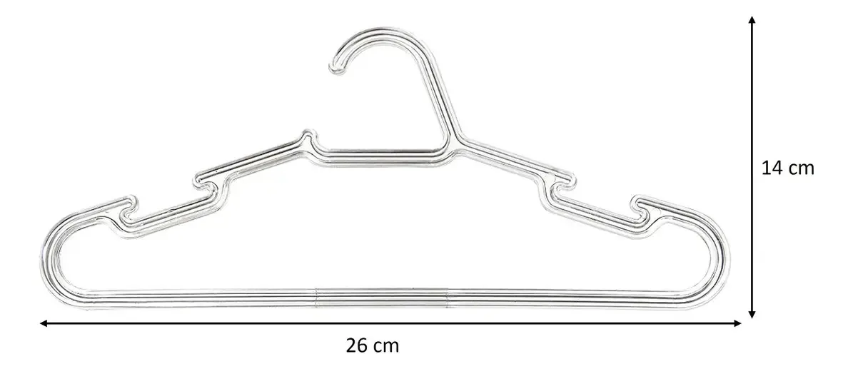 Kit 80 Cabides Infantis Plástico Bebê Criança Resistente Cor Azul