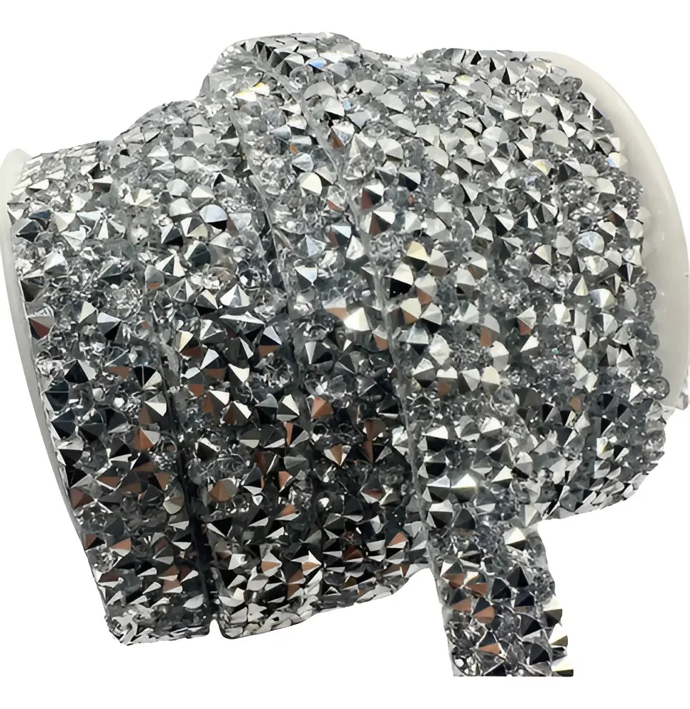 Micro Manta Fita Pedrinha Strass Termocolante 1 Metro