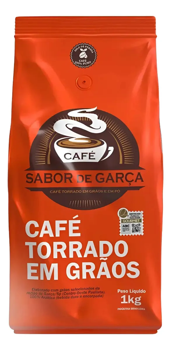 Cafe Torrado Em Grão E Em Pó 1kg Gourmet Sabor De Garça