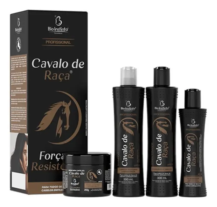 Kit Capilar Profissional Cavalo De Raça Força E Crescimento