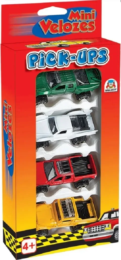 Carrinhos Sortidos Mini Velozes Pick-ups 60044 Braskit