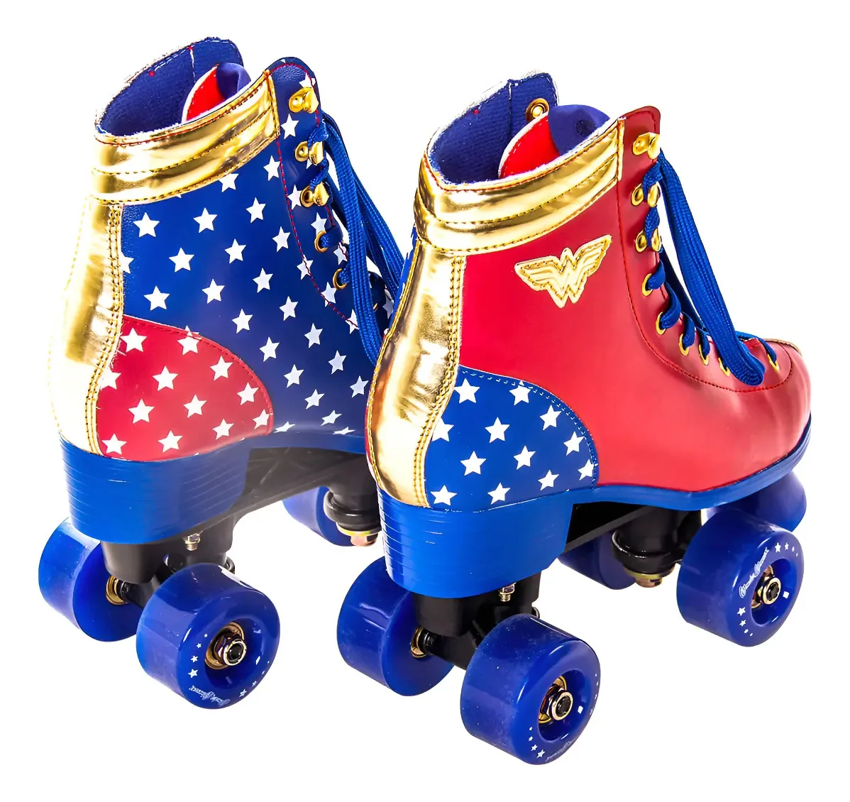 Patins Quad Mulher Maravilha Warner Bel Cor Vermelho, Azul Tamanho Dos Patins 37