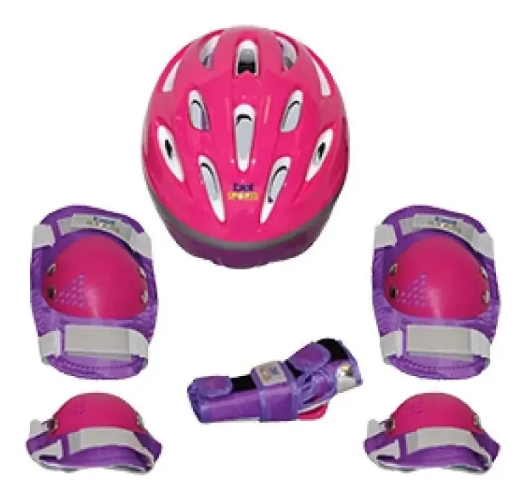 Kit De Proteção Radical Com Capacete Tam. P Rosa Blister - B