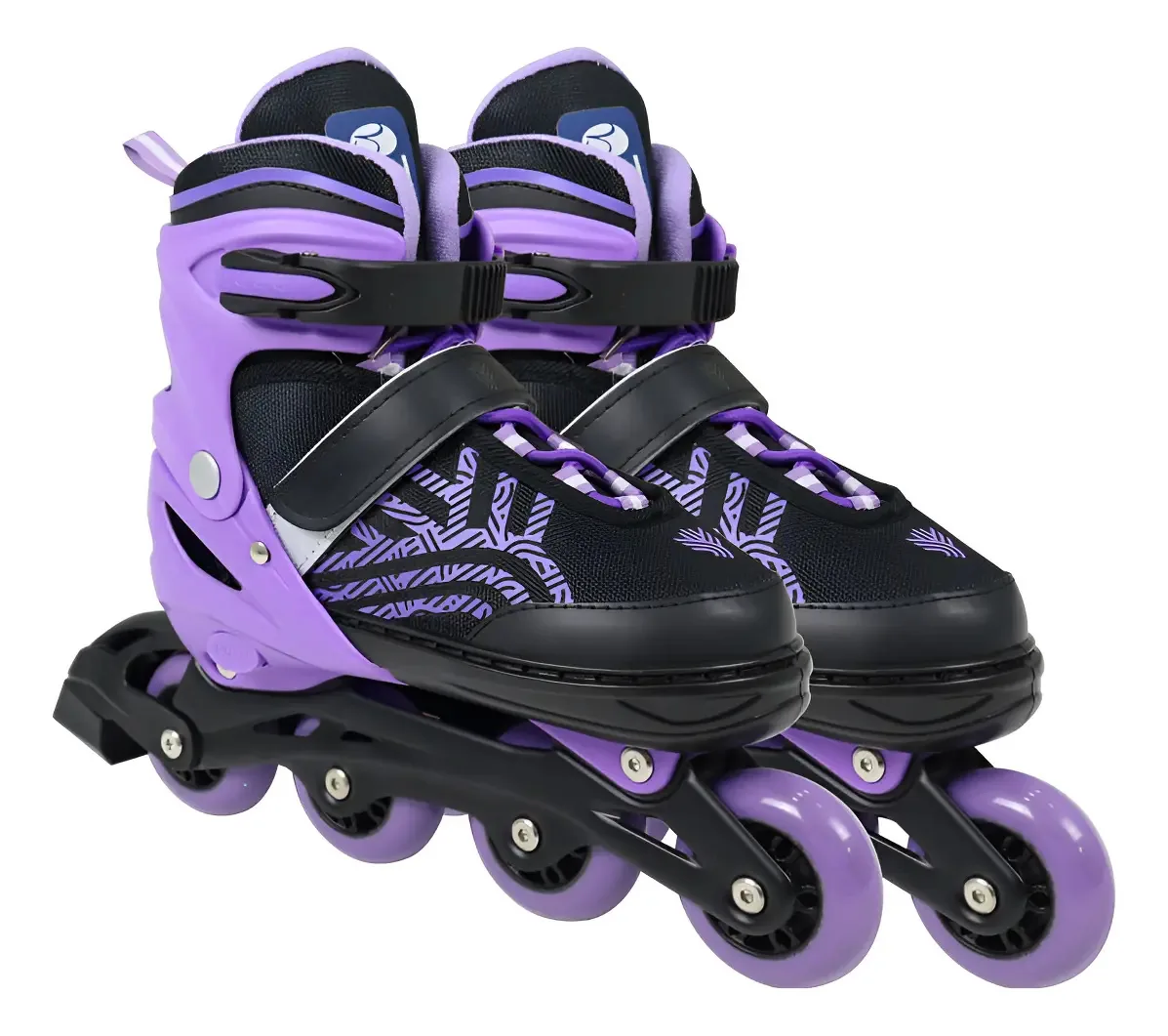 Patins Inline Flexx 3.0 Ajustável Roxo Bel Cor Preto, Roxo Tamanho Dos Patins 37-40