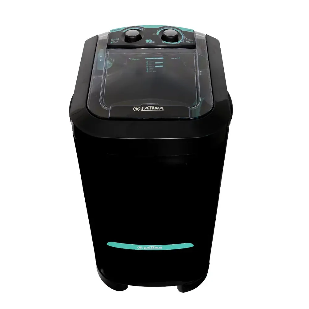 Lavadora De Roupas Latina La553 Semiautomática 10kg Com 7 Programas De Lavagem, Saída De Água Automática, Super Turbina E Motor Weg
