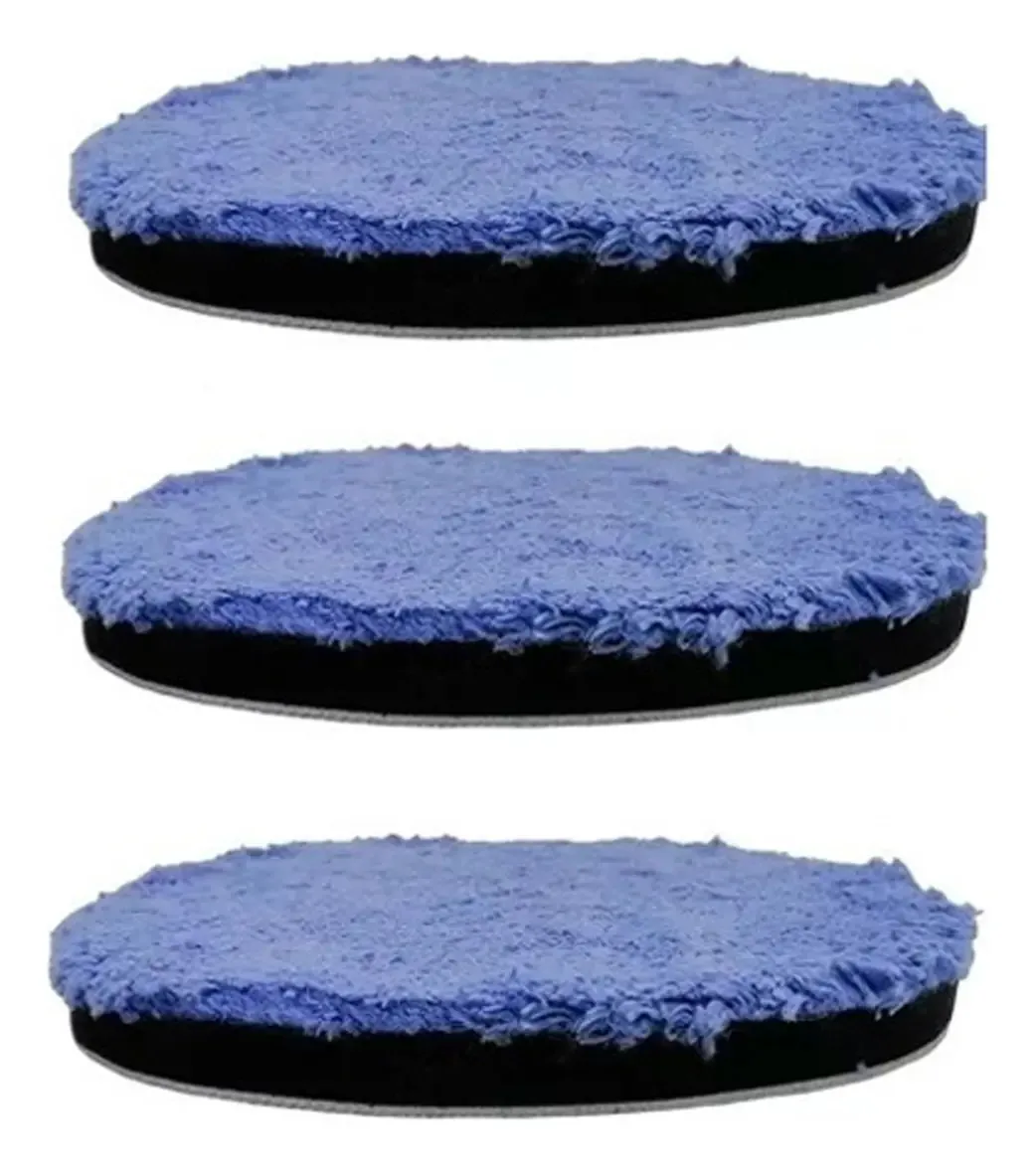 3x Boinas Polimento Microfibra Tam. 5 Polegadas Super Brilho