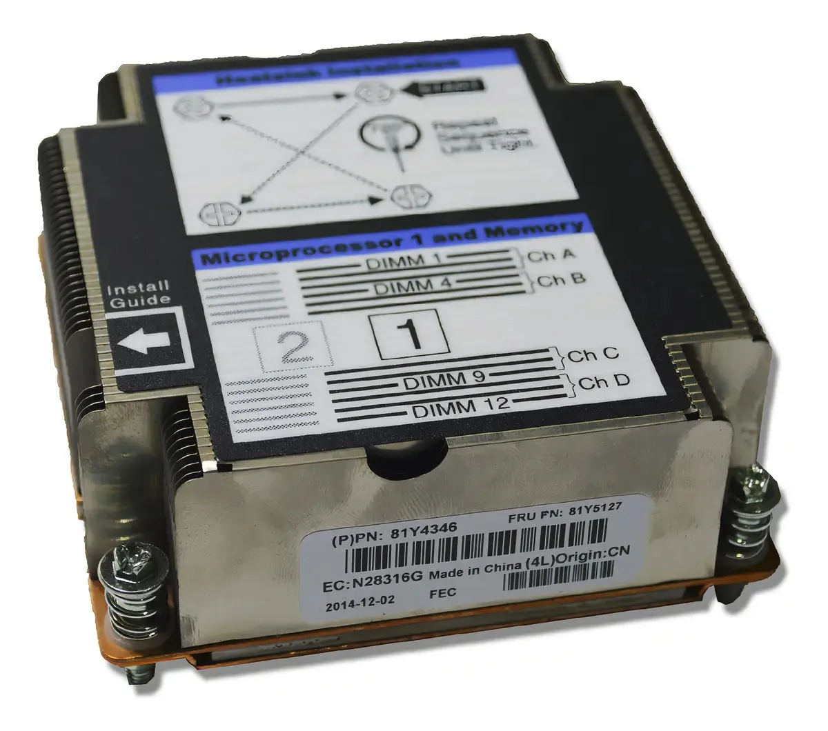 Dissipador de Calor IBM X240 Alumínio/Cobre Sistema Flex CPU-1