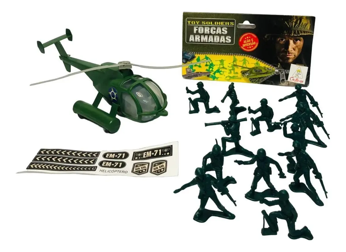 Helicóptero Forças Armadas + Soldados Brasileiros -