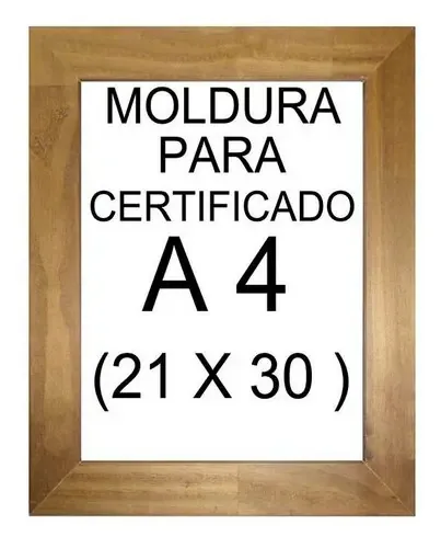 5 Molduras Demolição Certificado A4 21x30 Vidro