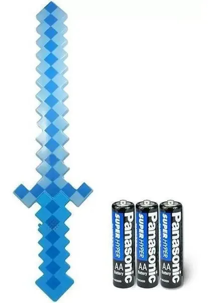 Minecraft Espada Diamante Com Luz E Som 37cm Cor Outro