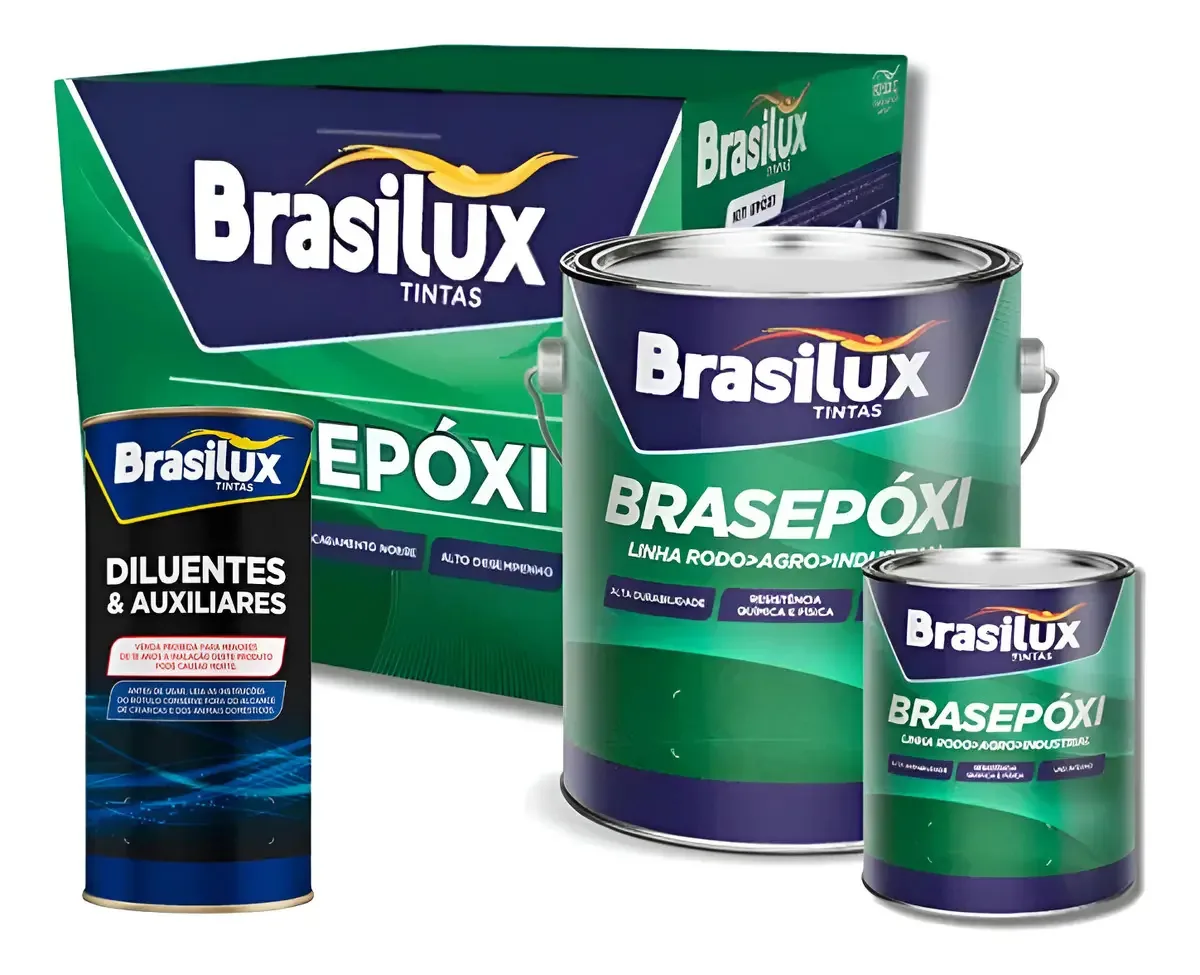 Tinta Epoxi Para Banheiros Cozinhas 4.5l Conjunto Completo Cor Cinza Escuro 3.5