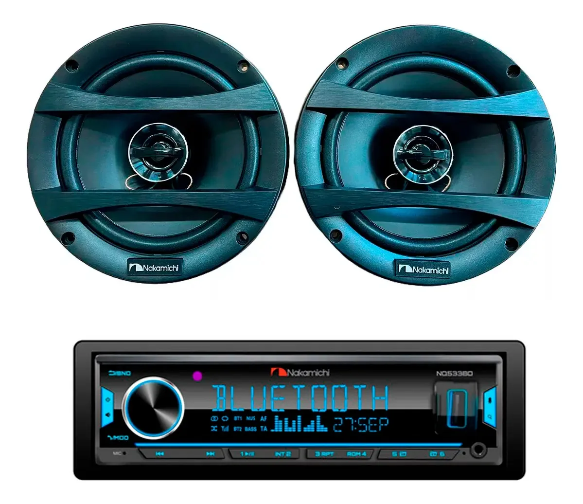 Som Automotivo Mp3/bt Nq533bd + Alto 6 Nakamichi