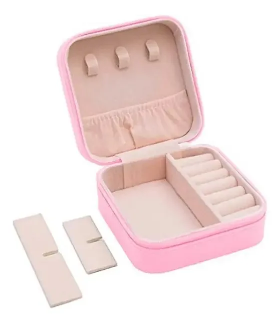 Porta Joias Portatil Viagem Rosa