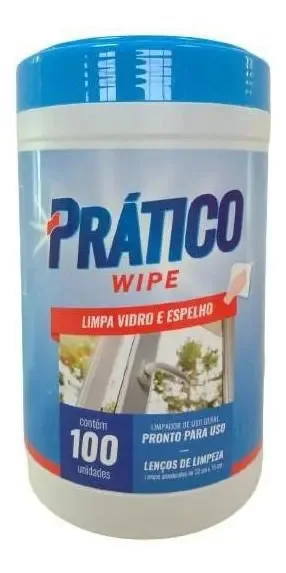 Lenços Umedecidos De Limpeza Vidro Prático Wipes 100 Un