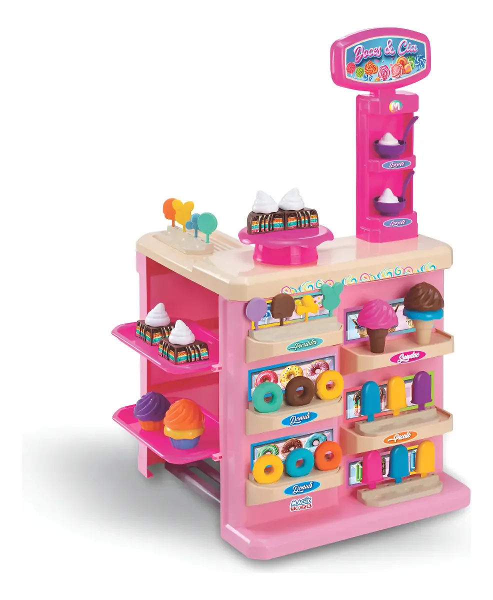 Brinquedo Infantil Doces & Cia Magic Toys Sorveteria Plástica 4+ Anos