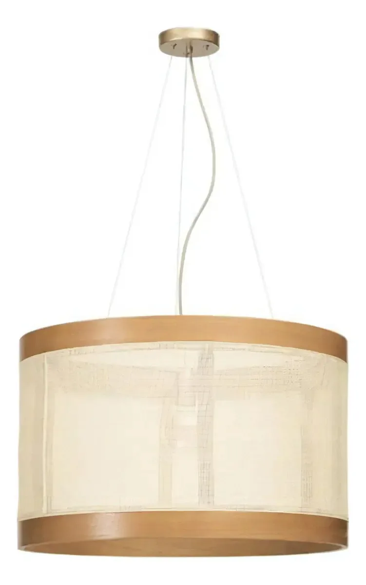 Pendente Nuts Redondo 52cm Palha Madelustre