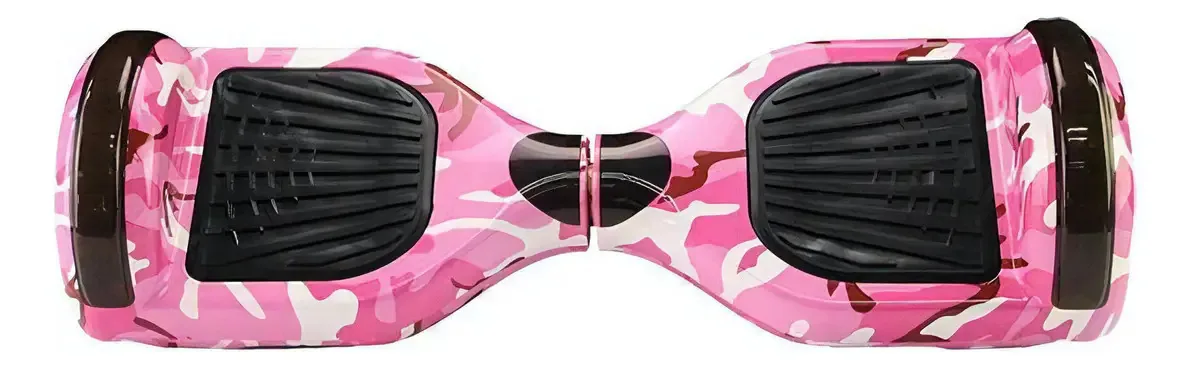 Hoverboard Overboard Skate Elétrico Led Rosa Camuflado Nº41