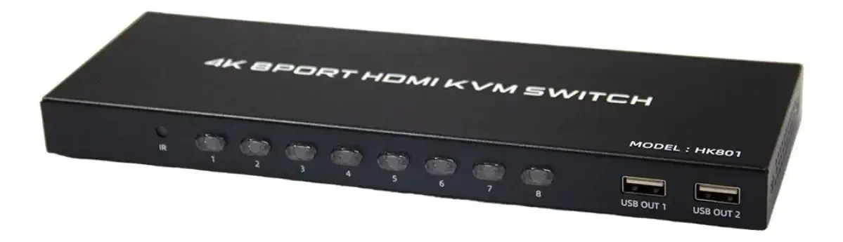 Switch Kvm Hdmi 8 Portas 4k Com Cabos