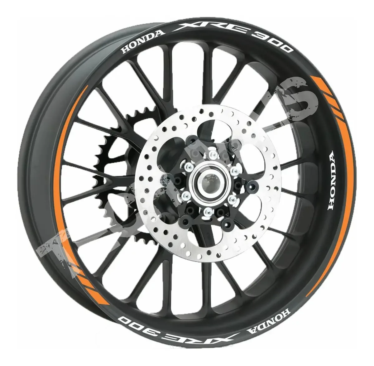 Kit de Faixas Refletivas Laranja para Honda XRE 300 Orb