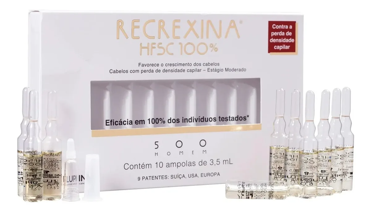 Recrexina Hfsc 100% 500 Homem - Ampolas Capilares 10x3,5ml